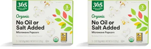 Vista 10 de 365 by Whole Foods Market, Palomitas de maíz orgánicas con mantequilla ligera para microondas, 9 onzas