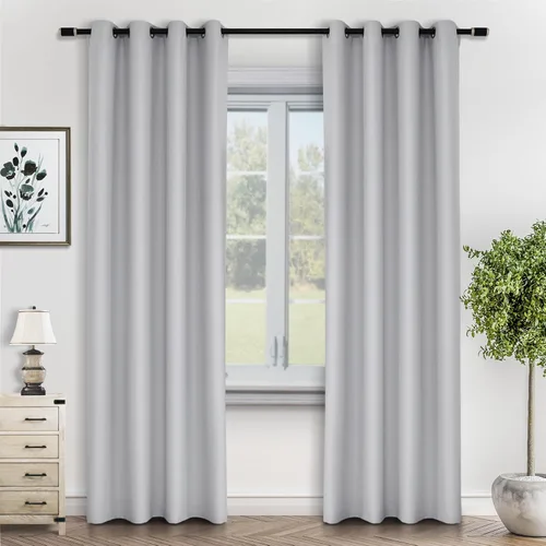 Vista 12 de Macochico Grommet Curtains 63 Inches Length Thermal Insulated Window Treatment Panels Grommet Curtains for Sliding Glass Door, Bedroom, or Patio