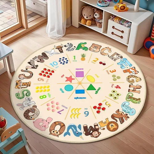 Vista 19 de Alfombras infantiles para sala de juegos, alfombra ABC de 2.5 x 4 pies para niños pequeños, alfombra de aprendizaje educativo, alfombra