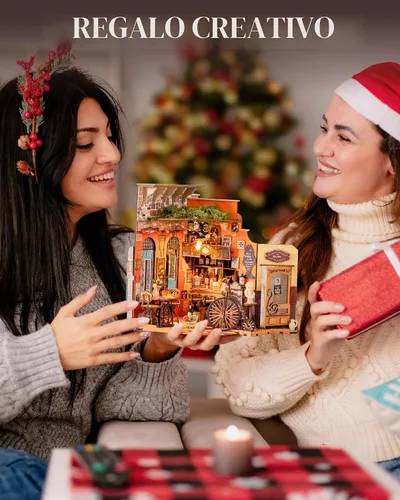 Vista 7 de Rolife - Kit de bricolaje de casa de muñecas en miniatura para adultos, kit de casa de muñecas de madera mini, kits de construcción de diorama
