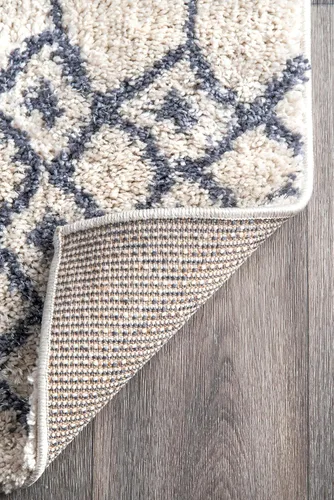 Vista 8 de nuLOOM Alfombra marroquí Barbara, cuadrada de 5 pies, color beige