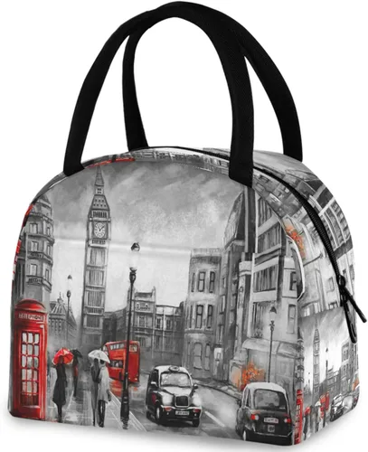Vista 34 de Bolsa de almuerzo reutilizable para mujer africana con bolsillo frontal con cierre de cremallera aislada, bolsa térmica para el trabajo, picnic