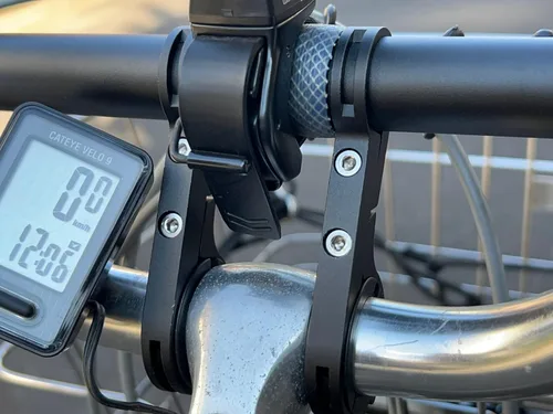 Vista 8 de TRIWONDER Extensor de Manillar de Bicicleta de Aleación de Aluminio Individual Extensión de Manillar de Bicicleta de Doble Abrazadera Soporte