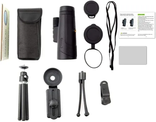 Vista 3 de Portable Binoculars High Power 12x50 Monocular Telescope, IPX7 Waterproof Monocular with BAK4 Prism Lens Monocular with Smartphone Adapter and