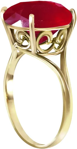 Vista 2 de Galaxy Gold GG Anillo de oro macizo de 14 quilates, 0.472in, redondo, rubí 5584, Gema Metal, Rubí