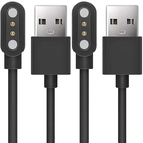 Vista 8 de Lamshaw Compatible con el cargador de reloj inteligente LIGE K57, cable de carga USB magnético de repuesto compatible con relojes inteligentes Negro
