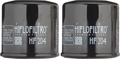 Vista 5 de HiFloFiltro HF204 Filtro de aceite estándar negro premium, individual (paquete de 2)