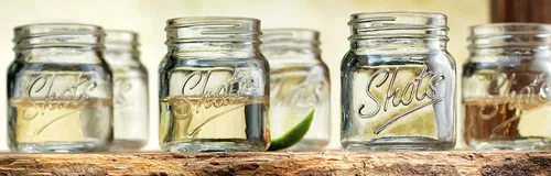 Vista 8 de Palais 'Shots' Mason Jar - Vasos de chupito, capacidad para 2.4 onzas, juego de 6 (transparente)