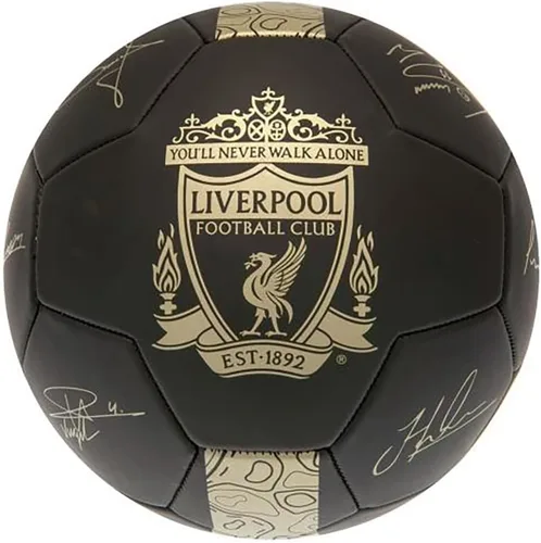 Vista 4 de Liverpool FC Phantom Signature - Balón de fútbol (5) (negro/dorado), Negro/Oro