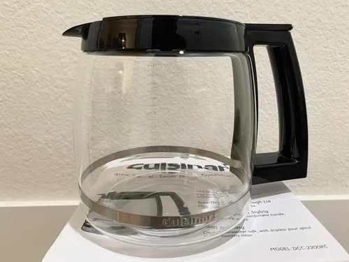 Vista 4 de DCC-2200RC - Jarra de café compatible con Cuisinart Brew Central de 14 tazas, color negro