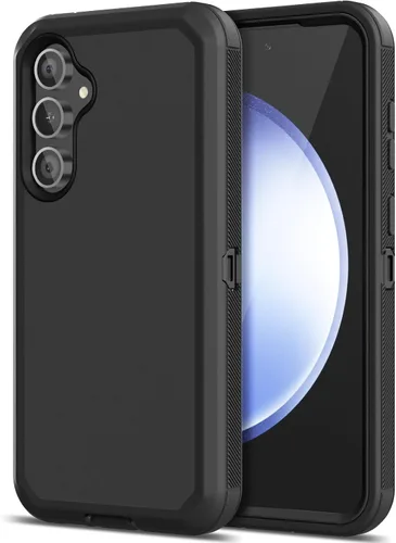 Vista 12 de Jiunai Funda para Samsung Galaxy A34, resistente, a prueba de golpes, de doble capa, protección de puerto, híbrida, resistente, para Samsung Galaxy