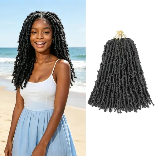 Vista 35 de Superlight Butterfly Locs - Cabello de ganchillo de 12 pulgadas, 6 paquetes