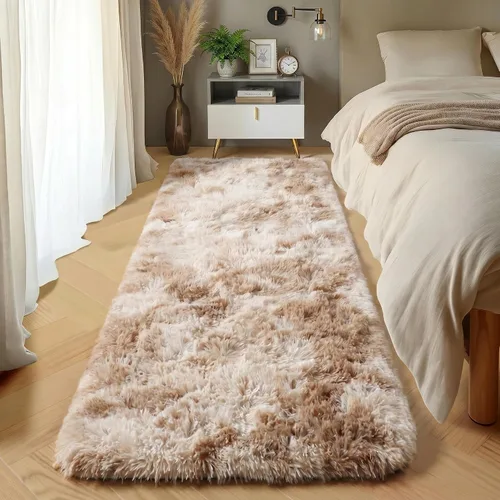 Vista 45 de ONASAR - Alfombra de pasillo negra de 2 x 6 pies, esponjosa, lavable, ultrasuave, afelpada, peluda, tapete para bebés, dormitorio de niños, armario