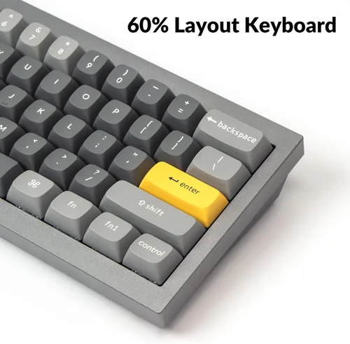 Vista 4 de Keychron Teclado mecánico Q4 personalizado con cable junta doble de diseño del 60 macro programable QMKVIA interruptor Gateron G Pro marrón