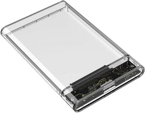 Vista 6 de Tianle Carcasa para disco duro de 2.5 pulgadas, SATA a USB 3.1 6 Gbps, caja transparente para disco duro externo sin herramientas, compatible