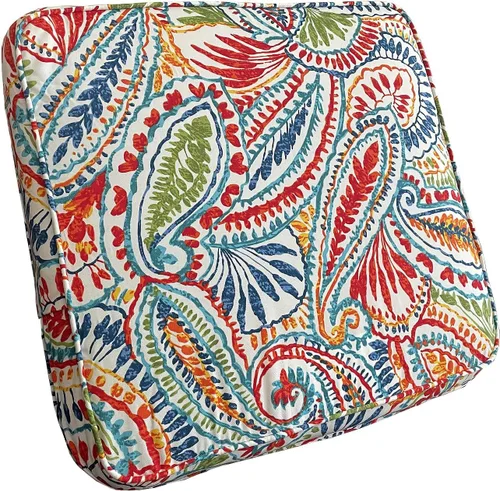 Vista 3 de BELLRINO Juego de 4 fundas de cojín decorativas impermeables para exteriores, de 24 x 24 x 4 pulgadas, para silla, asiento, jardín, banco, porche