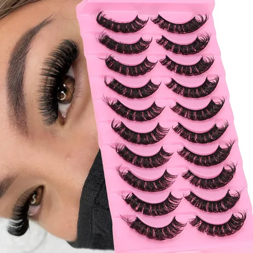 Vista 14 de Pestañas postizas de visón 3D, pestañas postizas naturales y finas, 0.59 pulgadas, pestañas largas y esponjosas, herramientas de maquillaje de ojos