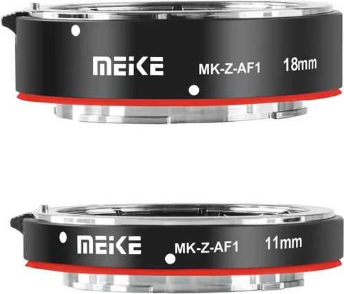 Vista 2 de Meike MK-Z-AF1 Anillo adaptador de tubo de extensión macro de enfoque automático de metal (0.433 in+0.709 in) compatible con Nikon Z5 Z6 Z7 Z6II