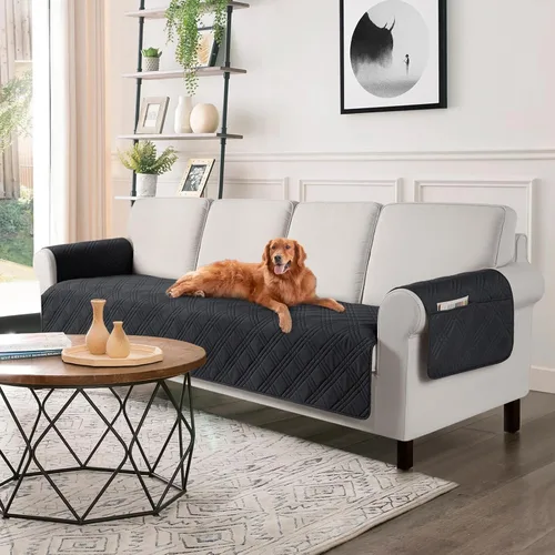Vista 34 de TAOCOCO Fundas impermeables para silla para mascotas y perros con respaldo antideslizante, fundas para asiento de silla con bolsillo lateral
