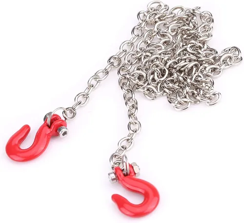 Vista 2 de Gancho de cadena a control remoto, mini gancho de remolque duradero para escala 1/10, accesorios de cadena de remolque de metal para entusiastas