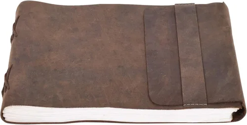 Vista 13 de Diario de viaje de cuero, cuaderno encuadernado vintage hecho a mano para hombres y mujeres, acabado antiguo, cuero de búfalo auténtico, papel