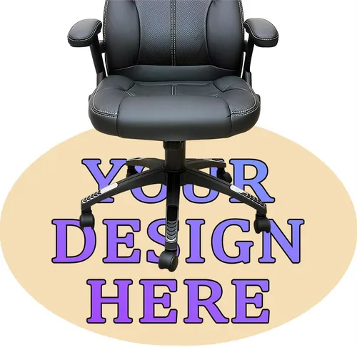 Vista 48 de Tapete redondo personalizado para silla de escritorio de oficina, diseño de tu propio logotipo de foto, texto, alfombrillas circulares