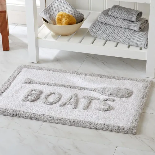 Vista 6 de Market & Place Alfombra de baño de barcos, bonita alfombra de baño, divertida decoración de baño para bañera y ducha, alfombras de baño absorbentes