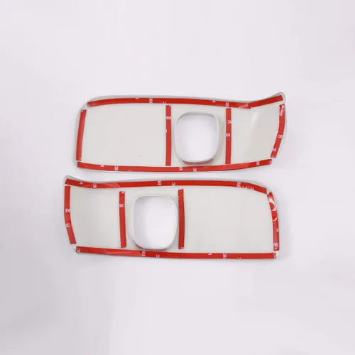 Vista 7 de YIWANG - Embellecedor cromado ABS para asiento de coche, 2 piezas para Land Rover Discovery 5 LR5 2017 2018 2019 accesorios de coche