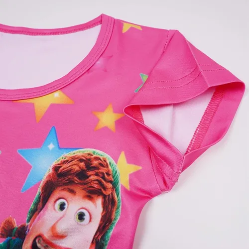Vista 5 de Turn Red Panda Ropa para Niñas Mira-bel Princesa Manga Corta Vestido Camisa Disfraces Hogar Casual Niños Vestidos