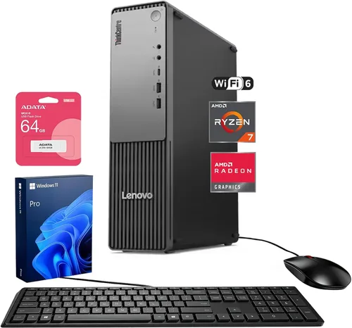 Vista 10 de Lenovo ThinkCentre neo 55q Mini Desktop Ryzen AI 5 330, 16 GB de RAM SSD