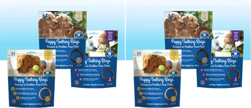 Vista 13 de N-Bone Anillos de dentición para cachorros, sabor a mantequilla de maní, masticables naturales para la dentición y golosinas para masticar, ayuda a