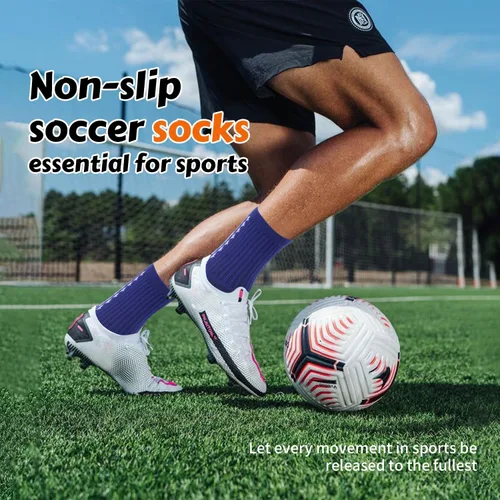 Vista 6 de wonhag Calcetines de fútbol para hombre antideslizantes 134 pares de almohadillas antideslizantes para fútbol, baloncesto, deportes con pinzas