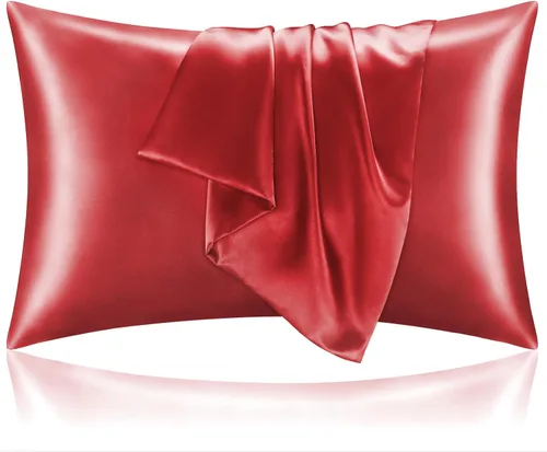 Vista 17 de BEDELITE Funda de almohada de satén para cabello y piel, súper suave y refrescante similar a las fundas de almohada de seda, paquete de 2 con cierre