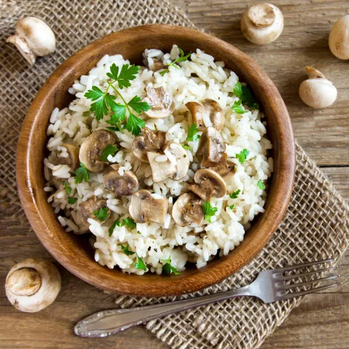 Vista 5 de Food to Live Arborio italiano orgánico, 1 libra sin OMG, variedad de arroz blanco de grano corto, superfino, vegano, kosher, a granel. Textura