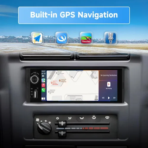 Vista 4 de Estéreo de automóvil de 6.36 pulgadas con CarPlay y Android Auto HD IPS pantalla táctil Radio con Bluetooth 5.0, cámara de respaldo 720P con cable