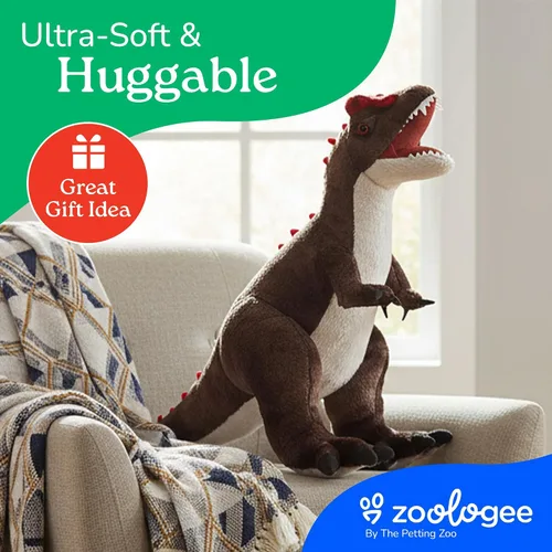 Vista 6 de The Petting Zoo Allosaurus - Peluche de dinosaurio, dinosaurio de peluche, 21 pulgadas