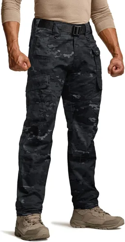 Vista 30 de CQR Pantalones tácticos para hombre, resistentes al agua, pantalones cargo Ripstop, ligeros EDC trabajo, senderismo, ropa para exteriores Mag Pocket