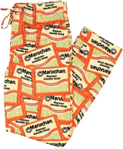 Vista 6 de Maruchan - Pantalones de pijama para hombre con sabor a pollo y fideos ramen