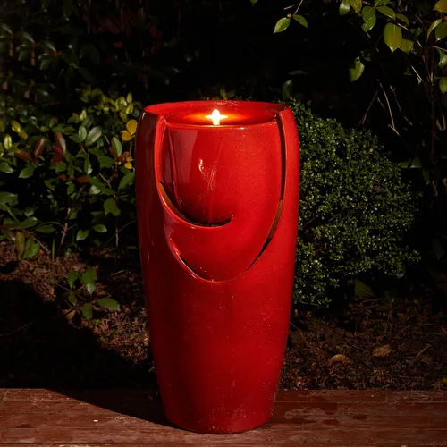 Vista 14 de Glitzhome - Fuente de agua con luz LED para exteriores