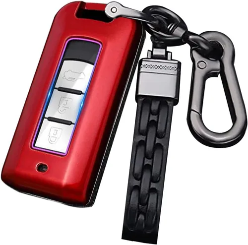 Vista 9 de ontto Compatible con Mitsubishi - Funda para llavero inteligente de entrada sin llave, funda para llave de automóvil, protección completa de 360°
