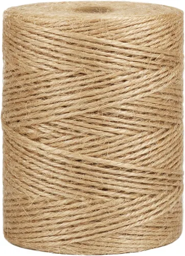 Vista 11 de Vivifying 200 m de hilo de yute negro, cordón de yute natural de 2 mm para manualidades, envoltorios de Halloween, jardín (negro)