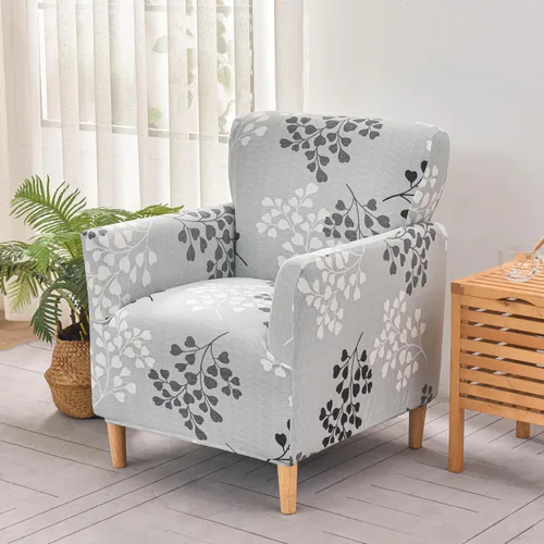 Vista 42 de LiveGo - Funda elástica para sillón de mediados de siglo moderno de 1 pieza, fundas de acento de jacquard para silla con brazos, fundas impermeables
