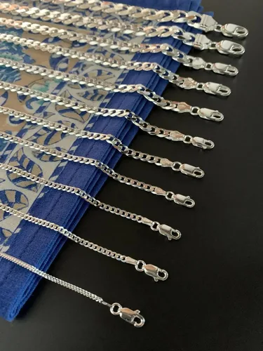 Vista 7 de Necklace for Men and Women 925 Sterling Silver Chain Plata