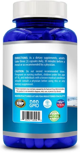 Vista 2 de Vitamina natural extra fuerte berberina HCL 1500 mg 120 cápsulas sin gluten sin OMG