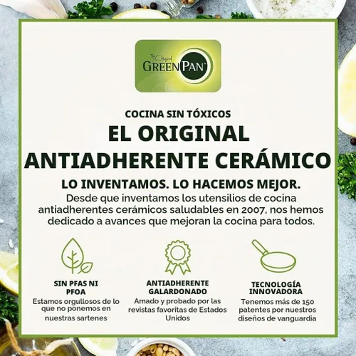 Vista 9 de GreenPan Chatham - Sartén antiadherente de cerámica anodizada dura, de 8 pulgadas, sin PFAS, apta para lavavajillas, apta para horno, gris