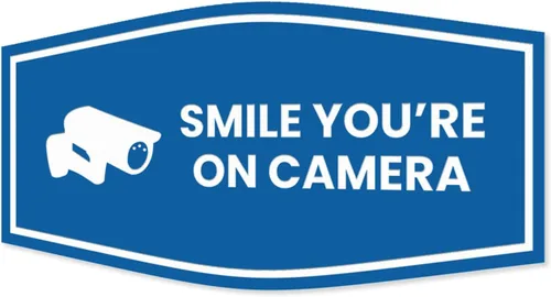 Vista 74 de Fancy Smile You're On Camera Letrero (negro) - Mediano (1 unidad)