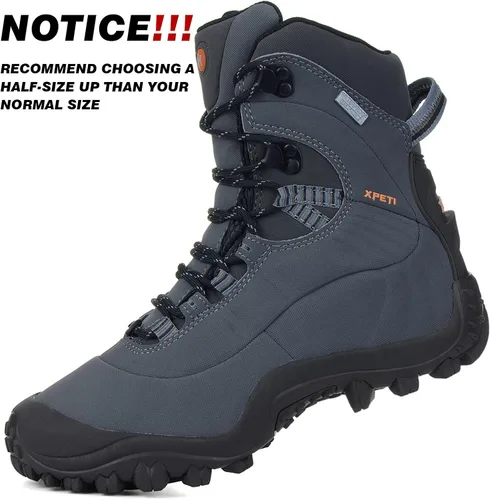 Vista 2 de XPETI Thermator - Botas de senderismo ligeras y antideslizantes para hombre, Nieve