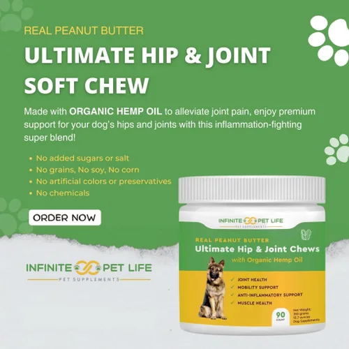 Vista 2 de IPL Ultimate Suplemento para cadera y articulaciones para perros Alivia el dolor, revitaliza el cartílago y desarrolla la salud muscular
