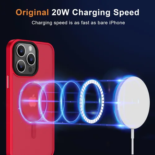 Vista 596 de MOCCA - Funda magnética resistente para iPhone XR de 6.1 pulgadas, compatible con MagSafe, funda con protección contra caídas de grado militar