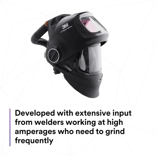 Vista 5 de Casco de soldadura 3M Speedglas G5-01 y conjunto PAPR Adflo de alta altitud, sin ADF, resistente con visera abatible, diseño compacto con suspensión